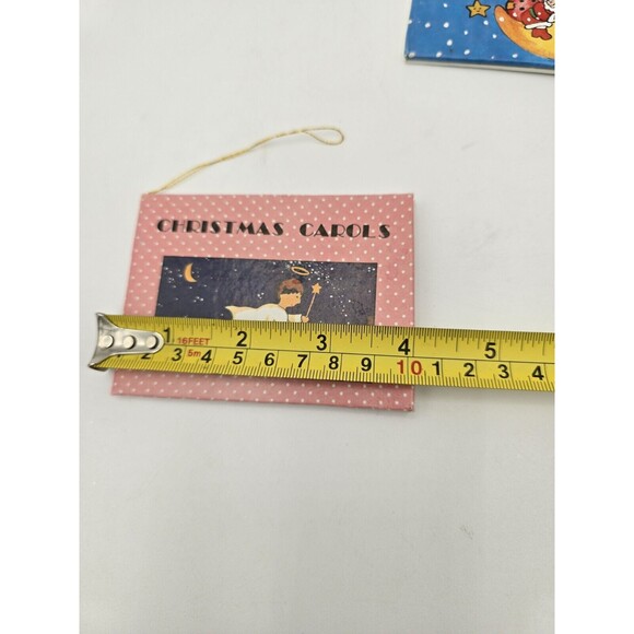 Lot Of 4 VTG Mini Christmas Book Ornaments Hanging Caroles Nursery Rhymes - Picture 5 of 6